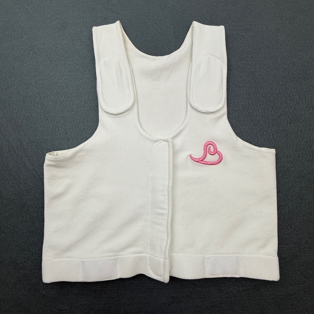 Medebra Post-Surgical Recovery Bra Women Medium White Hook and Loop Cotton Blend